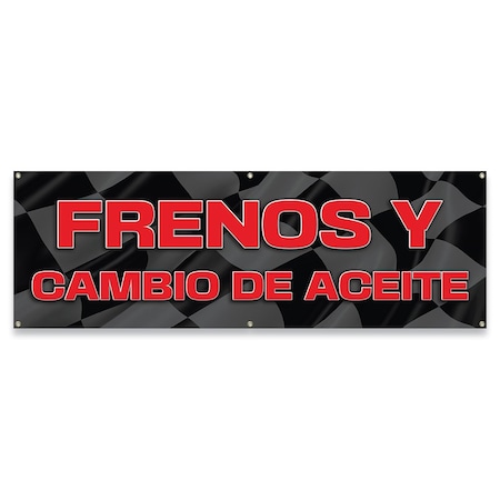 Frenos Y Cambio De Aceite Banner Concession Stand Food Truck Single Sided